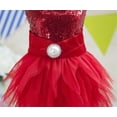 thumbnail image 6 of Tangpan Beam Waist Christmas Pet Costume Dog Dance Skirt Satin Camp Party Dress(Red,M), 6 of 9