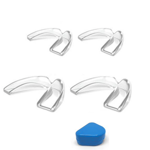 XIRQI 4Pcs Mouth Guard for Clenching Teeth at Night,Custom-Fit Mouthguards for Grinding of Teeth,Effective Night Mouth Guards for Teeth Grinding with Case