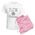 thumbnail image 6 of CafePress - I Am The Princess Women's Light Pajamas - Women's Short Sleeve Print T-Shirt and Pants Light Cotton Pajama Set, 6 of 7