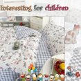 thumbnail image 5 of MorroMorn Twin Duvet Cover Cotton, 3 PCS Bed Set Floral Bedding Sets, 1 Comforter Cover 2 Pillow Cases, All Seasons Soft Breathable for Boys Girls Kids Teen Dorm Preppy College (Cat, Twin/Twin XL), 5 of 6