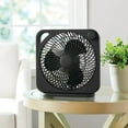 thumbnail image 5 of Mainstays 9-inch Box Indoor Comfort Personal AC Electric Fan, 3 Speeds, Black, 5 of 8