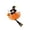 Saffron, variant on Halloween Cute Angel Girl Hanging Ornament, Plush Witch Doll with Hat and Pumpkin, Festive Holiday Decor for Home Door Window Tree Party Scene Display, Saffron