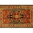 thumbnail image 1 of Ahgly Company Machine Washable Indoor Rectangle Persian Yellow Traditional Area Rugs, 3' x 5', 1 of 4