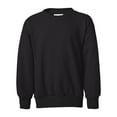 thumbnail image 3 of Hanes Crewneck Sweatshirt for Youth | Black Ecosmart Soft Fleece Pullover Sweatshirt 7.8 oz 50/50 Cotton/polyester, Pack of 2 - M Size, 3 of 5