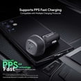 thumbnail image 4 of Esoulk 60W PPS Dual USB-C Ports, Fast Charging Car Charger with Glass Screen Protector for Samsung Galaxy S24 - Black, 4 of 9