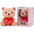 thumbnail image 1 of I Love You Stuffed Teddy Bear with Heart Plush Toy Gift 6 Inches with Box, 1 of 4