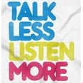 thumbnail image 2 of Talk Less Listen More Inspirational Plus Size Crewneck Graphic Tee Shirt Brisco Brands 2X, 2 of 5
