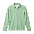 thumbnail image 5 of Boys and Girls 1/4 Zip Long Sleeve Polos Shirt Solid Color Pullover for School & Casual Wear (Sizes 3-15), 5 of 8