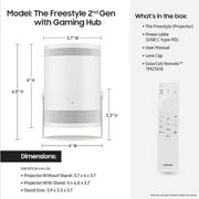 Samsung SP-LFF3CLAXXZA The Freestyle Projector 2nd Gen with Gaming Hub Bundle Included The Freestyle Projector Carrying Case + 6 Feet Micro-HDMI to HDMI A/V Cable + 2 Year CPS Enhanced Protection Pac