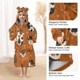 thumbnail image 4 of BZSMCE Wearable Blanket Hoodie Fashion Cowboy Pumpkin & Cow Fun Home Wear, 4 of 7
