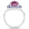 thumbnail image 2 of 5.53 Carat Genuine Pink Sapphire & Tanzanite .925 Sterling Silver Ring QJ Model, 2 of 3