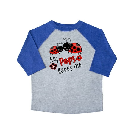 

Inktastic My Pops Loves Me with Cute Ladybugs Gift Toddler Boy or Toddler Girl T-Shirt