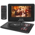 thumbnail image 1 of Reproductor de DVD portátil de 11,5 pulgadas con visualización giratoria de 9,5 pulgadas, batería recargable de 5 horas, reproductor de DVD de coche, compatible con CD/DVD/tarjeta SD/USB, último, 1 of 5