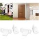 thumbnail image 4 of Lot of 2 barn door floor guides, white carbon steel barn door stops for sliding doors, lower floor support, 4 of 5