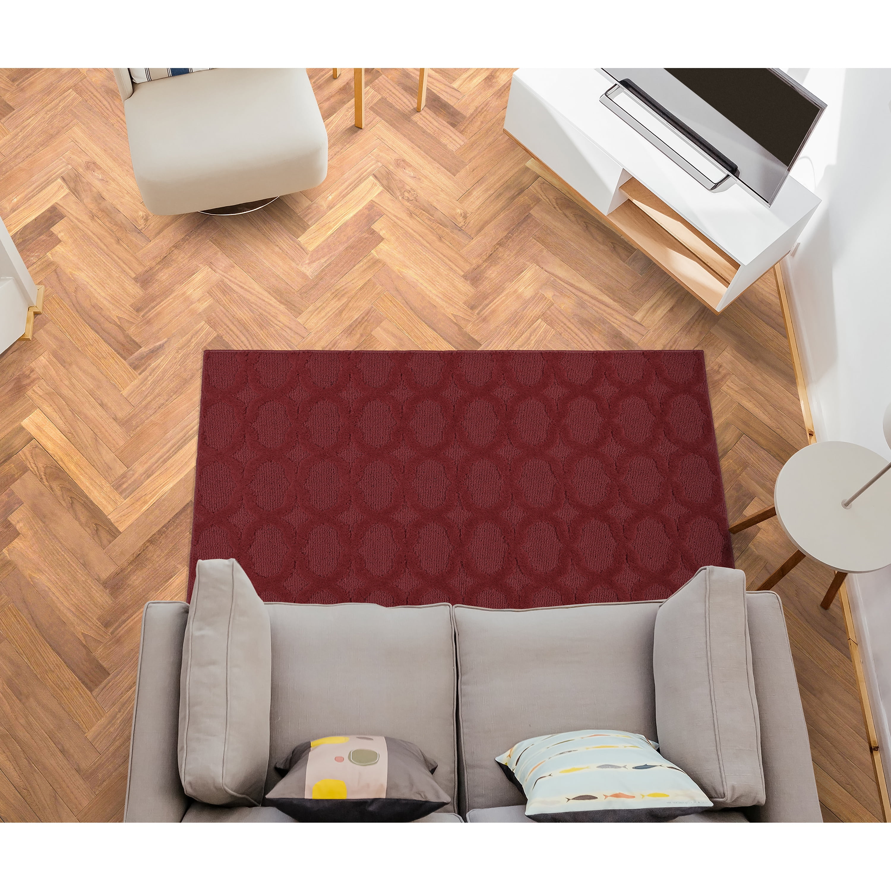 Garland Rug Sparta Chili Red Indoor Area Rug, 4' x 6'