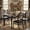 灰色, variant on 5 Piece Dining Table Set for 4, Wooden Industrial Rectangular Kitchen Dinner Table w/ 4 Upholstered High Back Chairs Set, Sturdy Metal Frame, for Kitchen, Apartment, Small Space, Retro Brown
