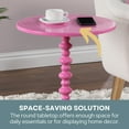 thumbnail image 6 of Convenience Concepts Palm Beach No Tools Spindle Table, Pink, 6 of 9