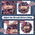 thumbnail image 5 of Yastouay 250th Anniversary Patriotic Wreath for Front Door, 4th of July Memorial Day Wreath,18" Eagle Wreath for Independence Day Patriotic Decorations, 5 of 9