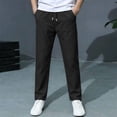 thumbnail image 2 of TGPMGRZ Boys Uniform Pants Elastic Waist Drawstring Summer Casual Chino Joggers Youth Kids Back to School Clothes, 2 of 8