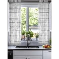 thumbnail image 2 of White Dandelion Sheer Curtains 39 Inch Length 2 Panels Set for Living Room/Bedroom, Spring Flowers Plants Vintage Gray Wood Kitchen Curtains Grommet Semi-Sheer Curtains Window Treatments 27.5"x39"x2, 2 of 7