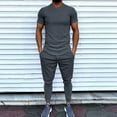 thumbnail image 2 of Ensemble 2 Pcs Haut à Manches Courtes Col Rond+pantalon Long pour Hommes Été Mode, 2 of 9