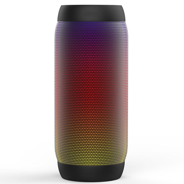 Altavoz Bluetooth inalámbrico: altavoz portátil con modos dinámicos de luz, altavoces Bluetooth resistentes al agua, compatible con reproducción de sonido estéreo envolvente, ligero para fiestas,