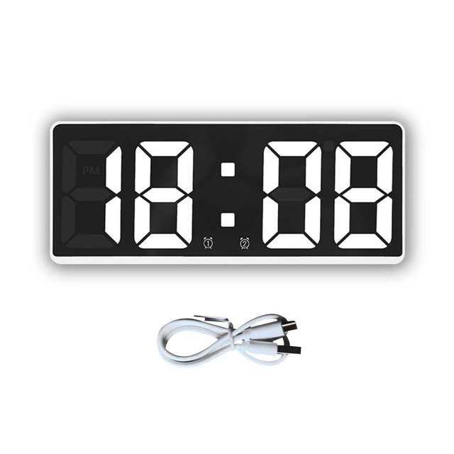 LCXmlly Hanging Laundry Bag Electronic Clock Set 12/24 Hour 5 Levels Brightness Snooze Function Night Mode