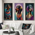 thumbnail image 1 of Designart "Dachshund in Rainbow Designer Sweater IV" Animals Dog Daschund Framed Wall Art Set Of 3 - Multicolor Dog Daschund Frame Gallery Wall Set For Home Decor, 1 of 6
