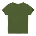 thumbnail image 4 of Kids St. Patrick's Day Shirts Girls Irish Shamrock Graphic Shirts Loose Fit Short Sleeve Clover Tops Cute Summer St Patrick's Day Clothes,Army Green 7-8 Years, 4 of 4