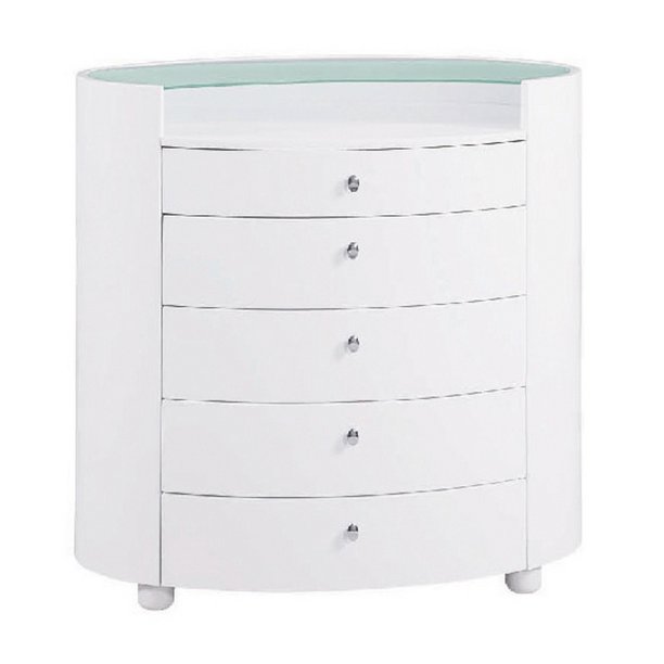 42" Sophisticated White High Gloss Chest