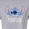 thumbnail image 3 of Disney - Lilo & Stitch - Stitch's A Pastel Cutie - Juniors Cropped Cotton Blend T-Shirt, 3 of 5