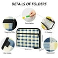 thumbnail image 3 of Accordion File Organizer with Zip Closure 13 Pockets Expanding File Folder Letter A4 Paper Document Organizer for Home Office Blue and Yellow Gingham, 3 of 7