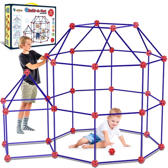 Kit de construcción Fort V-Opitos 180 para niños de 4 a 8 años o más con guía