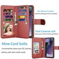 thumbnail image 3 of Njjex For Motorola Moto G Stylus 2023 5G Wallet Case, Moto G Stylus 5G 2023 Case, Njjex Luxury PU Leather [9 Card Slots Holder ] Carrying Folio Flip Cover [Detachable Magnetic Hard Case] -Wine Red, 3 of 6