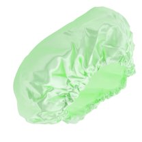 Unique Bargains 1 Pc Women Double Layer Shower Cap Hair Cap for Bathroom Vacation Travel Light Green