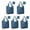 Blue Christmas Snowflake-1, variant on 5 Pack Foldable Shopping Bag,Black Christmas Folk Pattern Reusable Grocery Bags with Pockets,Large Reusable Tote Bags with Handles Waterproof & Lightweight