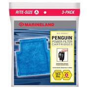 Marineland Penguin Bio-Wheel Replacement Power Filter Cartridges 3 Count, for Aquarium Filtration, Rite-Size A