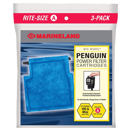 Marineland Penguin Bio-Wheel Replacement Power Filter Cartridges 3 Count, for Aquarium Filtration, Rite-Size A