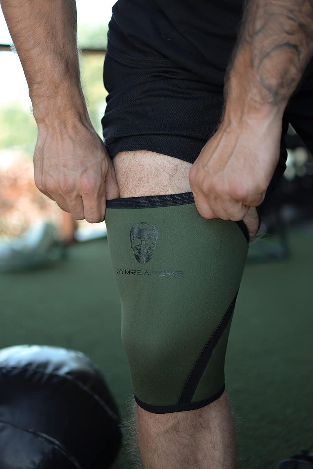 Gymreapers Knee Sleeves (1 Pair) Free Gym Bag - Knee Sleeve & Compression Brace for Squats, Fitness, Weightlifting, and Powerlifting 7MM Sleeve Pair - For Men & Women - 1 Year Warranty
