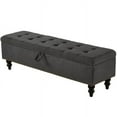 thumbnail image 6 of Miniyam 59" Storage Ottoman Bench, Storage Chest, Foot Rest Stool, Bedroom Bench for Living Room, Bedroom, Gray, 6 of 7