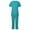 Mint Green, variant on cocolona Summer Scrubs Set for Women Medical Scrubs V Neck Short-Sleeve Tops and Pants Medical Nursing Uniforms Set Workwear