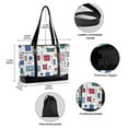 thumbnail image 2 of FORMRS Canvas Laptop Tote Bag for Women with 15.6" Computer Compartments Shoulder Handbag, Colorful Cartoon Graphic, 2 of 7