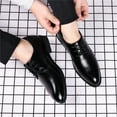 thumbnail image 4 of Vedolay Men's Oxfords,Men's Dress Shoes Cow Leather Oxfords Business Casual Shoes(Black,8), 4 of 5