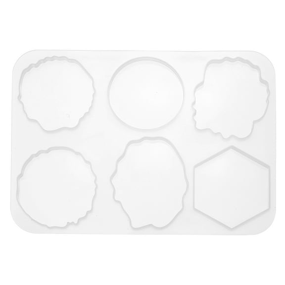 Uxcell Silicone Jewelry Mould, Irregular Resin Jewelry Silicone Casting Mould for Epoxy Resin Casting DIY Craft Making Earring Necklace Pendant, White