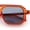 Red Orange - Black, variant on Vintage Vibe Octagonal Geometric Beveled Frame Racer Plastic Sunglasses All Black