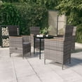 thumbnail image 1 of vidaXL 5 Piece Garden Dining Set with Cushions Grey, 1 of 5