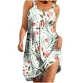 thumbnail image 2 of Sundresses for Women Casual Summer - Beach Dresses for Women Casual Summer Butterfly Floral Print Tank Sleeveless Dress Sling Loose Short Mini Sundress, 2 of 5