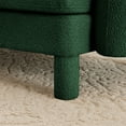 thumbnail image 6 of Modern Boucle Fabric Ottoman with Curved Armrests and Cylindrical Legs for Living Room Bedroom or Office Comfort Seating, 6 of 7