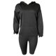 thumbnail image 1 of Black S Conjunto de trajes de entrenamiento de 2 piezas de otoño para mujer, jersey de manga larga, sudadera con capucha, cintura alta, pantalones cortos de motociclista ajustados, chánda, 1 of 5