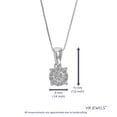 thumbnail image 2 of Vir Jewels 1/10 CTTW Lab Grown Diamond Composite Pendant Necklace in Sterling Silver with Chain For Women, 2 of 4